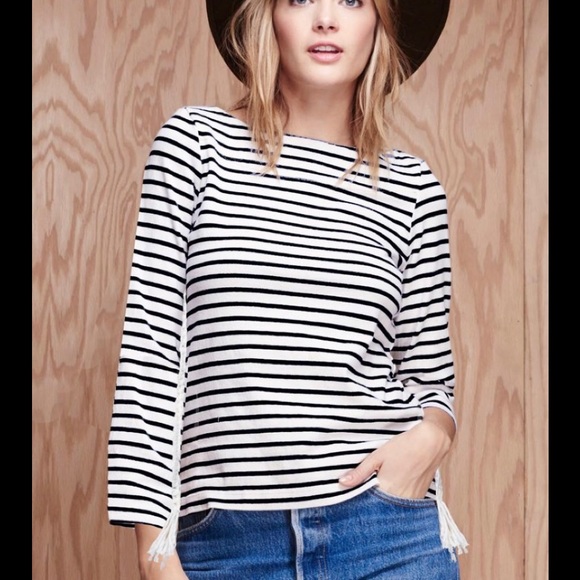 Anthropologie Tops - Anthropologie PEPIN Breton Crochet Stripe Top